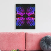 Abstracte Kleuren Roos Fantasy Flower Canvas Afdruk (Insitu (Woonkamer))