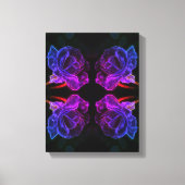 Abstracte Kleuren Roos Fantasy Flower Canvas Afdruk (Voorkant)