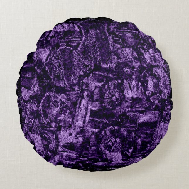 Abstracte kleuren schilderen #123 rond kussen (Voorkant)