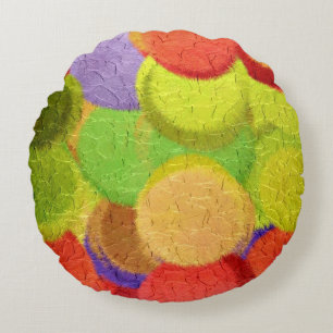 Abstracte kleuren schilderen #88 rond kussen