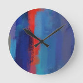Abstracte kleuren schilderen ronde klok (Voorkant)