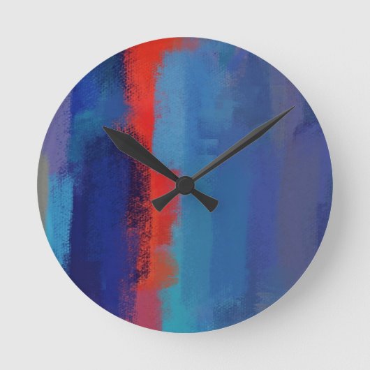 Abstracte kleuren schilderen ronde klok (Voorkant)