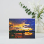 Abstracte kleuren schilderen | Saigon Sunset Briefkaart (Staand voorkant)