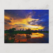 Abstracte kleuren schilderen | Saigon Sunset Briefkaart (Voorkant)