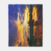 Abstracte kleuren schilderen | Saigon Sunset Fleece Deken (Voorkant)