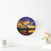 Abstracte kleuren schilderen | Saigon Sunset Ronde Klok (Huis)