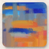 Abstracte Kleuren Schilderij Bier Onderzetter (Voorkant)