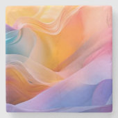 Abstracte kleuren stenen onderzetter (Voorkant)