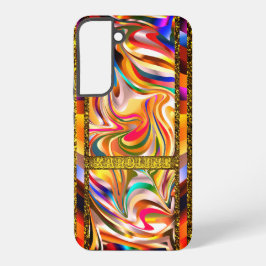 Abstracte kleuren stijlvol samsung galaxy hoesje