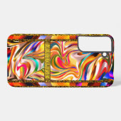 Abstracte kleuren stijlvol samsung galaxy hoesje (Achterkant horizontaal)