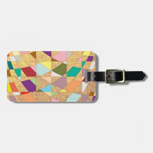 Abstracte kleuren Sun Burst Bagagelabel (Voorkant horizontaal)