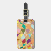 Abstracte kleuren Sun Burst Bagagelabel (Voorkant verticaal)