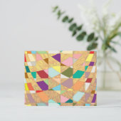 Abstracte kleuren Sun Burst Briefkaart (Staand voorkant)