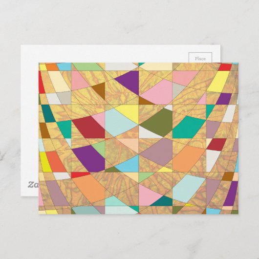 Abstracte kleuren Sun Burst Briefkaart (Voorkant / Achterkant)