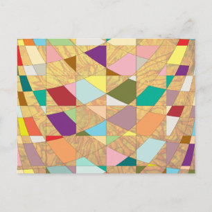 Abstracte kleuren Sun Burst Briefkaart