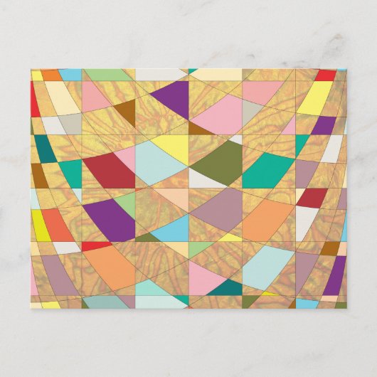 Abstracte kleuren Sun Burst Briefkaart (Voorkant)