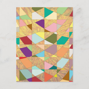 Abstracte kleuren Sun Burst Briefkaart