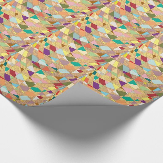 Abstracte kleuren Sun Burst Cadeaupapier (Hoek)