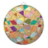 Abstracte kleuren Sun Burst Dartbord (Voorkant)