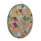Abstracte kleuren Sun Burst Dartbord (Voorkant Links)