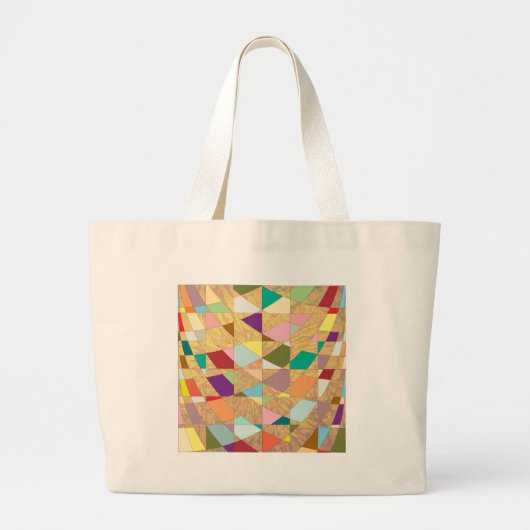 Abstracte kleuren Sun Burst Grote Tote Bag (Voorkant)