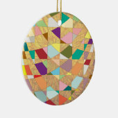 Abstracte kleuren Sun Burst Keramisch Ornament (Rechts)