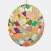 Abstracte kleuren Sun Burst Keramisch Ornament (Links)