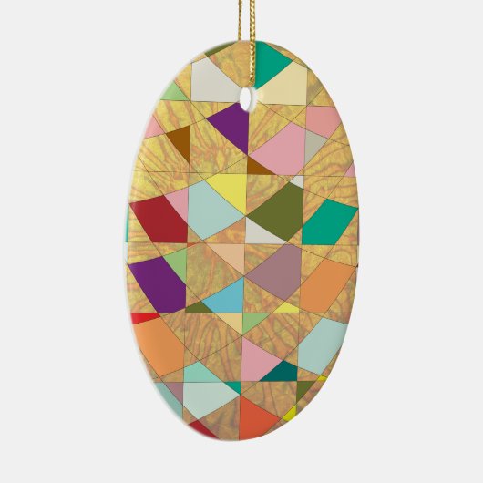 Abstracte kleuren Sun Burst Keramisch Ornament (Rechts)