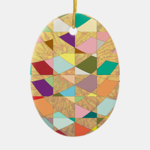 Abstracte kleuren Sun Burst Keramisch Ornament