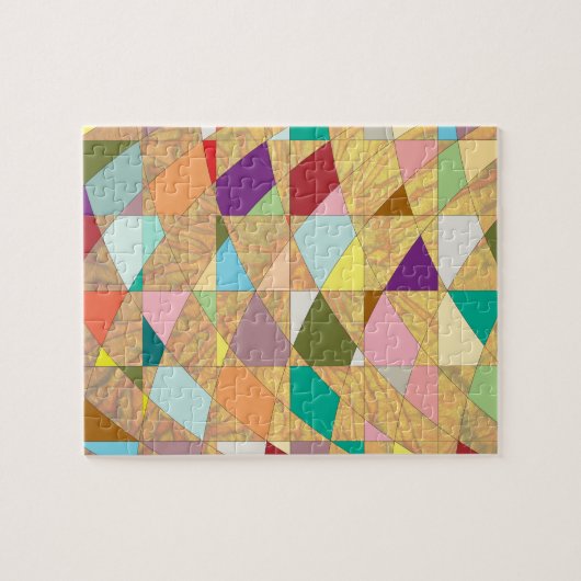 Abstracte kleuren Sun Burst Legpuzzel (Horizontaal)