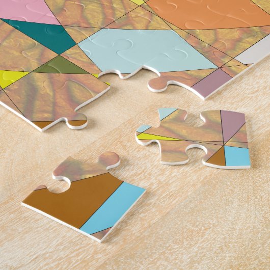 Abstracte kleuren Sun Burst Legpuzzel (Zijkant)