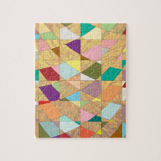 Abstracte kleuren Sun Burst Legpuzzel (Verticaal)