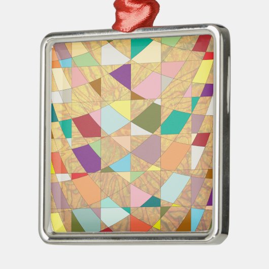 Abstracte kleuren Sun Burst Metalen Ornament (Links)