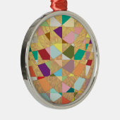 Abstracte kleuren Sun Burst Metalen Ornament (Rechts)