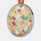 Abstracte kleuren Sun Burst Metalen Ornament (Links)