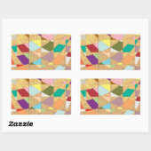 Abstracte kleuren Sun Burst Rechthoekige Sticker (Vel)