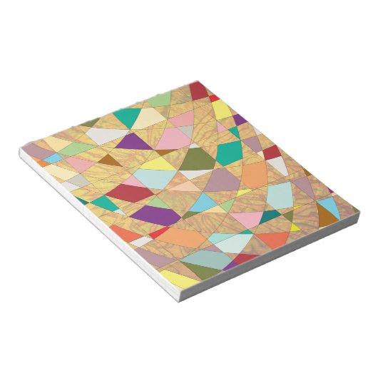Abstracte kleuren Sun Burst Scrapbook-papier Notitieblok (Schuin)