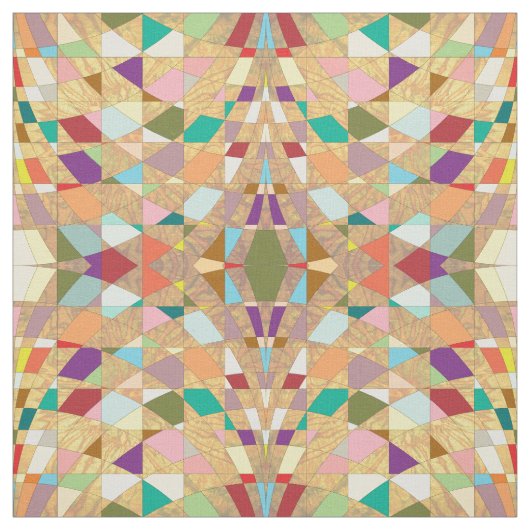 Abstracte kleuren Sun Burst Stof (Swatch)