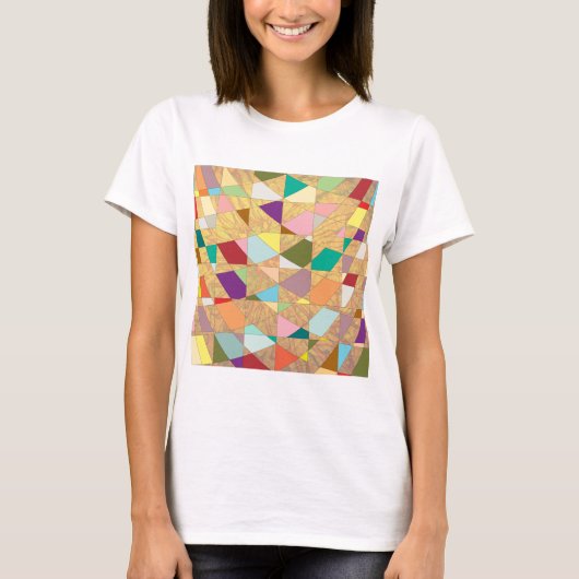 Abstracte kleuren Sun Burst T-shirt (Voorkant)