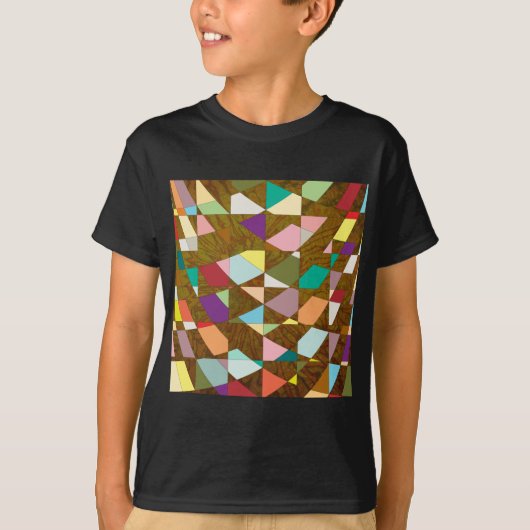 Abstracte kleuren Sun Burst T-shirt (Voorkant)