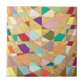 Abstracte kleuren Sun Burst Tegeltje (Voorkant)