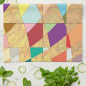 Abstracte kleuren Sun Burst Theedoek (Gevouwen)