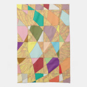 Abstracte kleuren Sun Burst Theedoek (Verticaal)