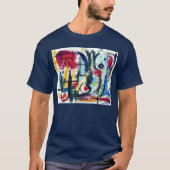 Abstracte kleuren t-shirt (Voorkant)