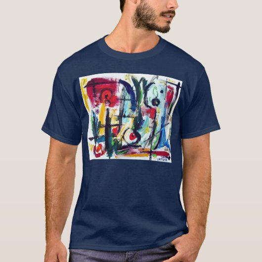 Abstracte kleuren t-shirt (Voorkant)