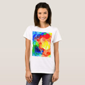 Abstracte kleuren t-shirt (Voorkant volledig)