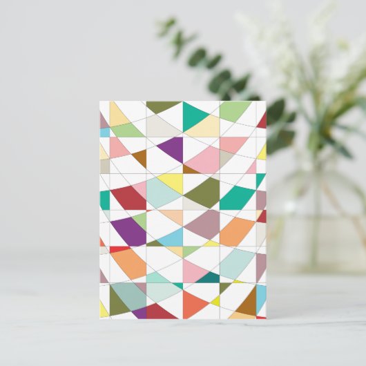 Abstracte kleuren — Tapestry Briefkaart (Staand voorkant)