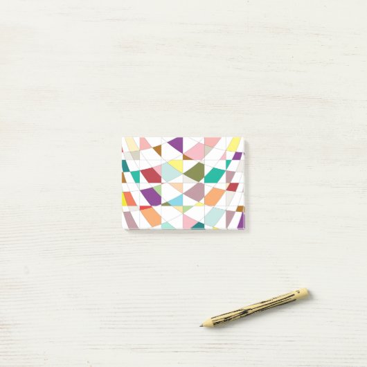 Abstracte kleuren — Tapestry Post-it® Notes (Op bureau)