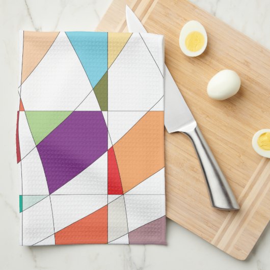 Abstracte kleuren — Tapestry Theedoek (Quarter Fold)