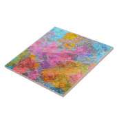 Abstracte kleuren tegeltje (Zijkant)